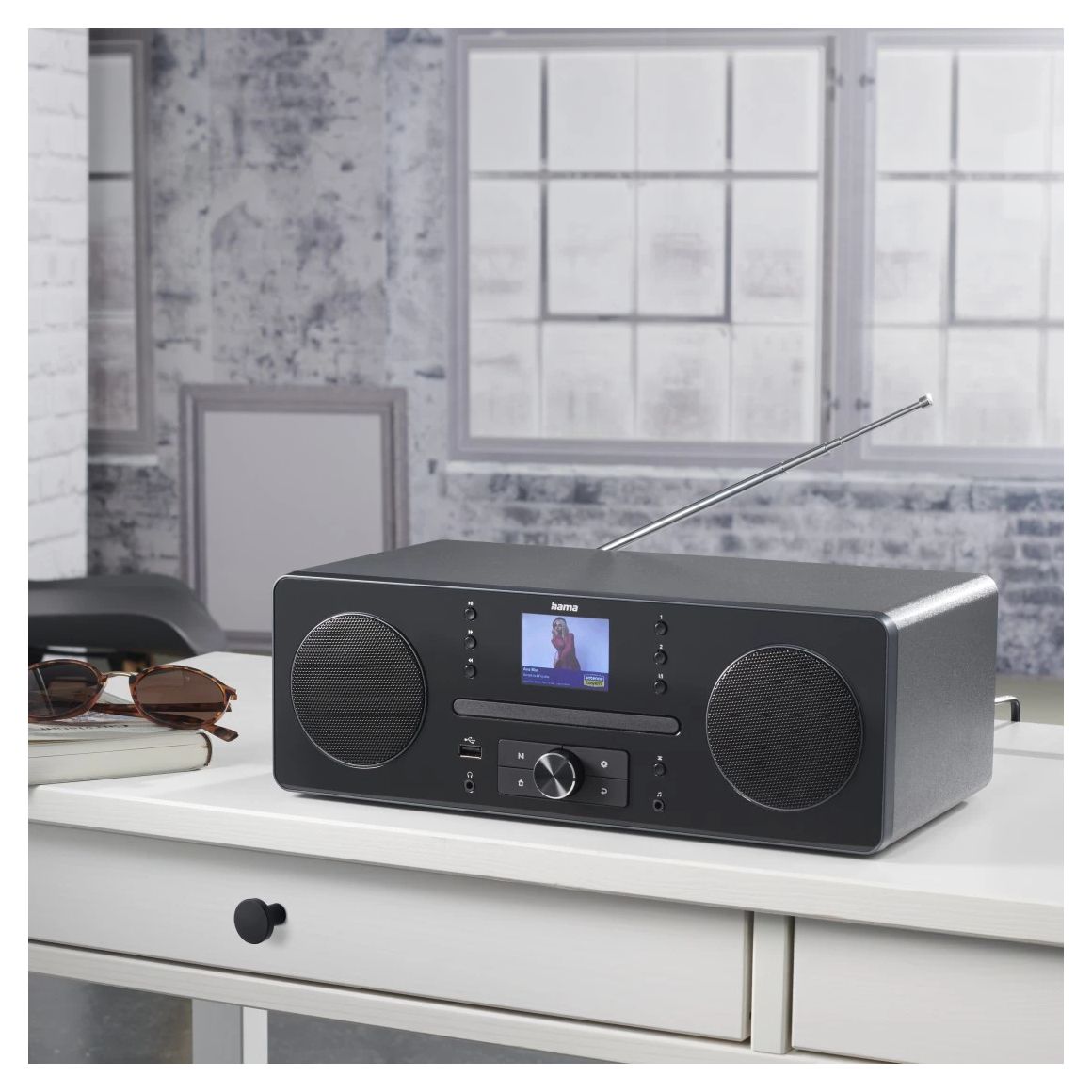 054254 DR1560CBT Bluetooth DAB, DAB+, FM Radio Persönlich  (Schwarz, Grau) 