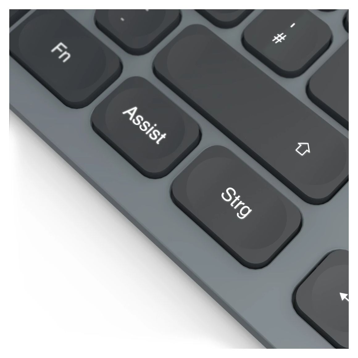 173058 CK-400 Heimbüro Tastatur USB (Schwarz, Dunkles Grau) 