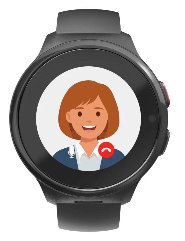 178671 Kinderuhr mit GPS Digital Smartwatch Rund IP67 48 h  (Schwarz) 