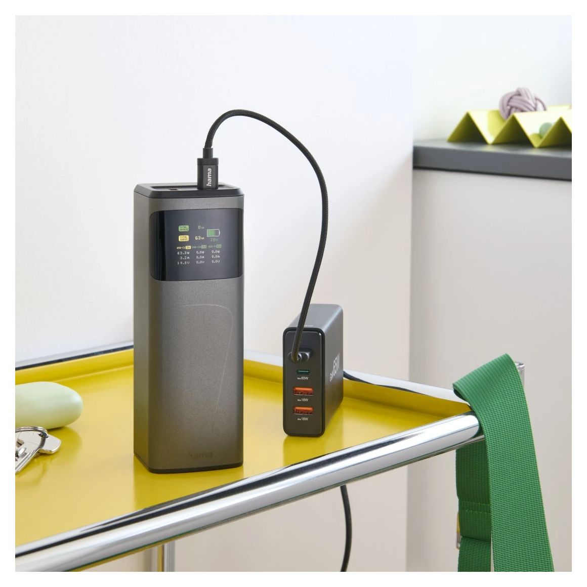 201742 Power Pack High Power 24000 mAh Powerbank USB Typ-C  (Grau) 