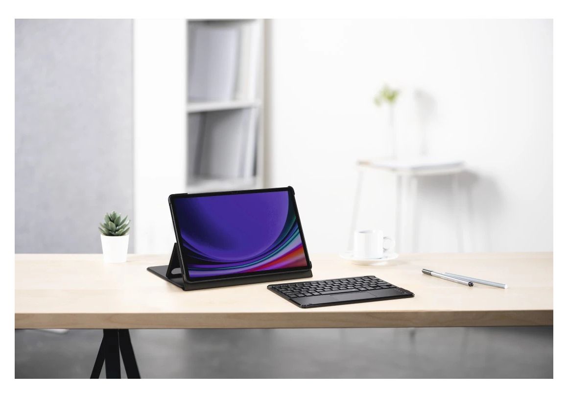227084 Premium Folio aus Kunststoff für Samsung Galaxy Tab S10+ 12.4" bis 31,5 cm (12.4") Schmutzabweisend, Staubresistent, Kratzresistent mit Magnetverschluss (Schwarz) 
