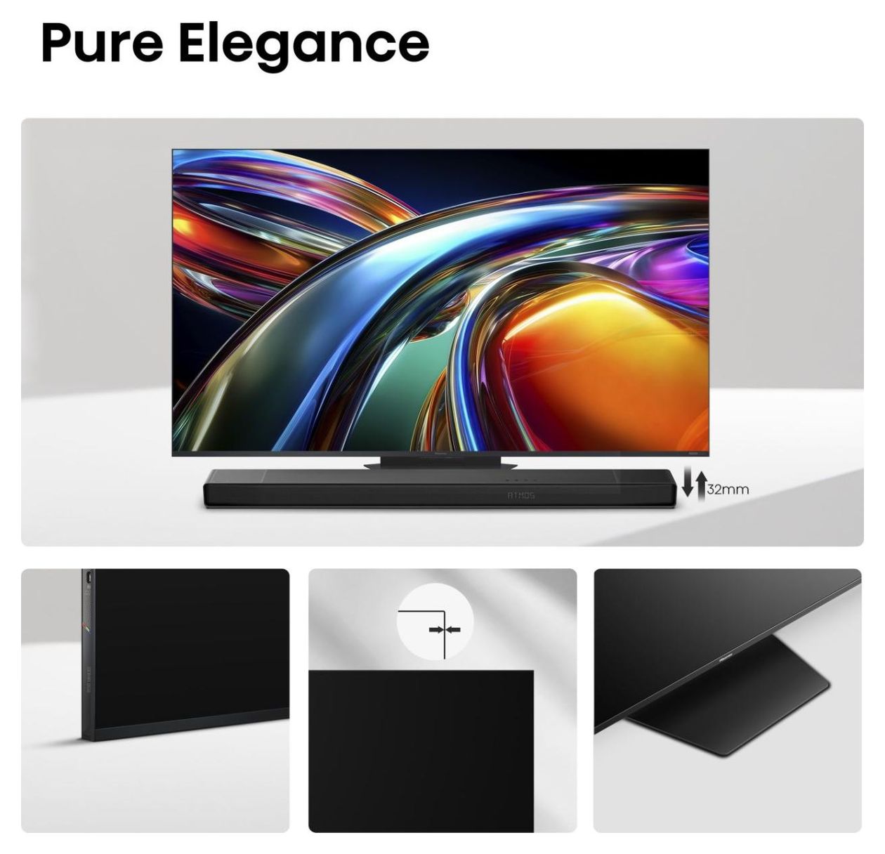 85UR9DS MiniLed 2,16 m (85 Zoll) Fernseher 4K Ultra HD VESA 600 x 400 mm  (Schwarz, Grau) 