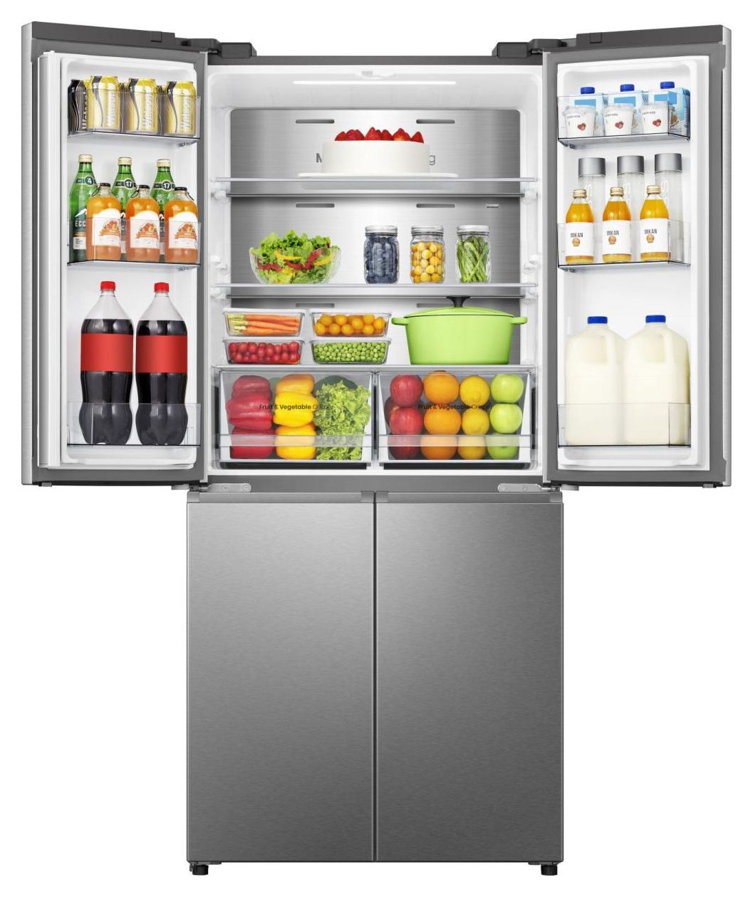 RQ5P470SAID Side-by-Side Kühl-/ Gefrierkombination 304 l / 87 l 235 kWh NoFrost 1785 mm x 794 mm  (Grau, Edelstahl) 