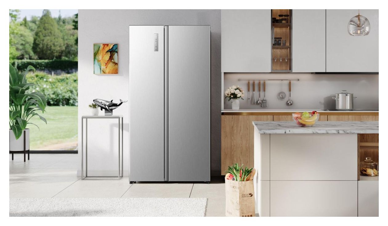RS3P558NEIE Side-by-Side Kühl-/ Gefrierkombination 347 l / 197 l 318 kWh NoFrost 1786 mm x 911 mm  (Grau) 
