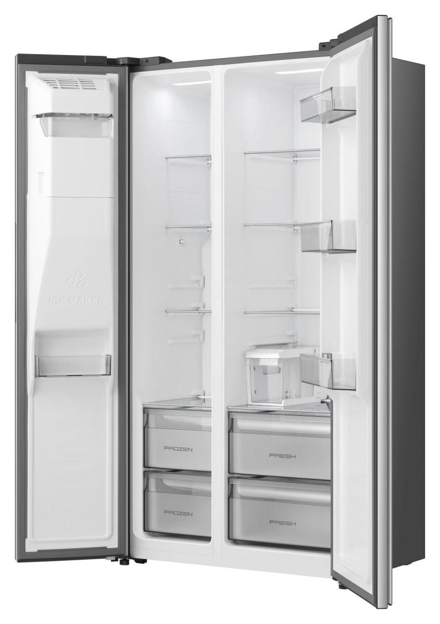 RS5P528STIE Side-by-Side Kühl-/ Gefrierkombination 347 l / 181 l 312 kWh NoFrost 1786 mm x 911 mm  (Grau, Edelstahl) 