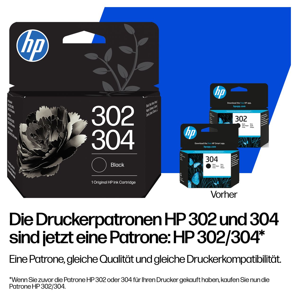 Nr.302XL/304XL originale Druckerpatronen Cyan, Magenta, Gelb 
