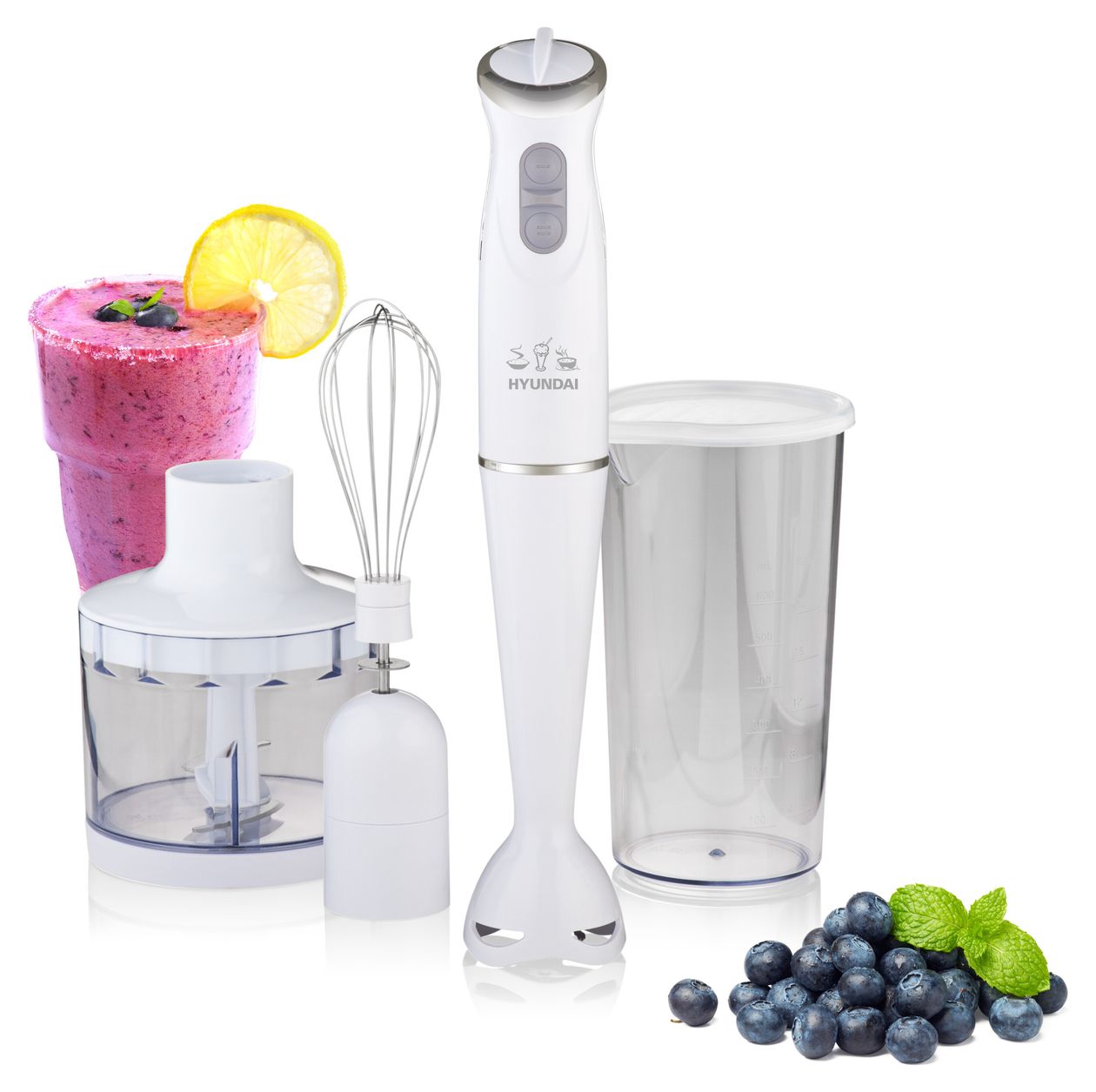 HB983 Stabmixer 380 W 2 Stufen  (Weiß, Grau) 