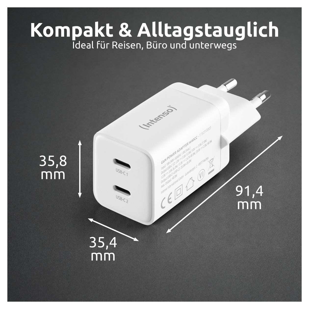 POWER ADAPTER 2XUSB-C GAN/7804012 