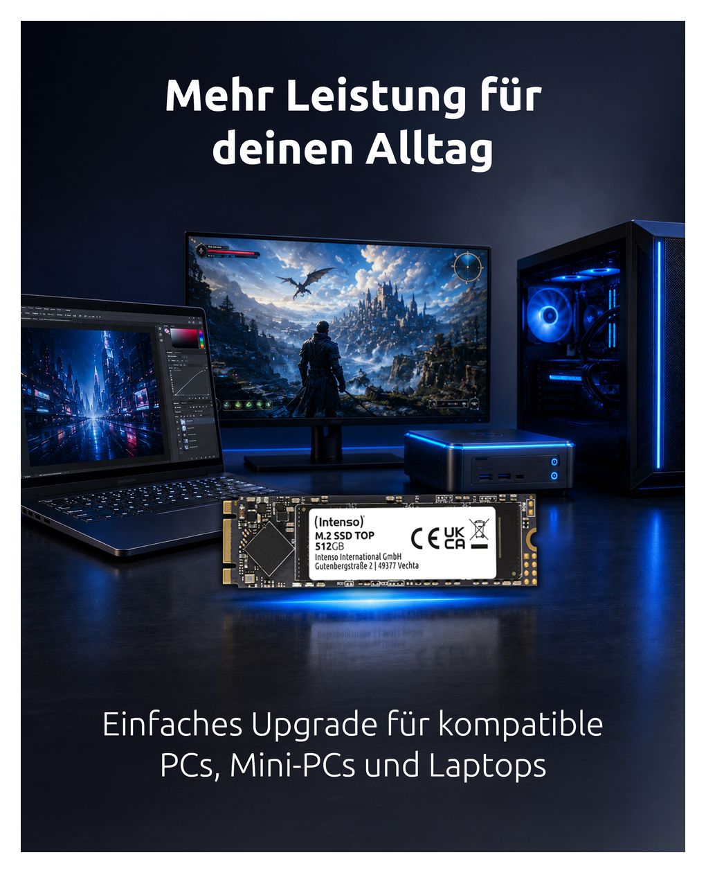 Top 512 GB SSD Serial ATA III M.2  (Grün) 