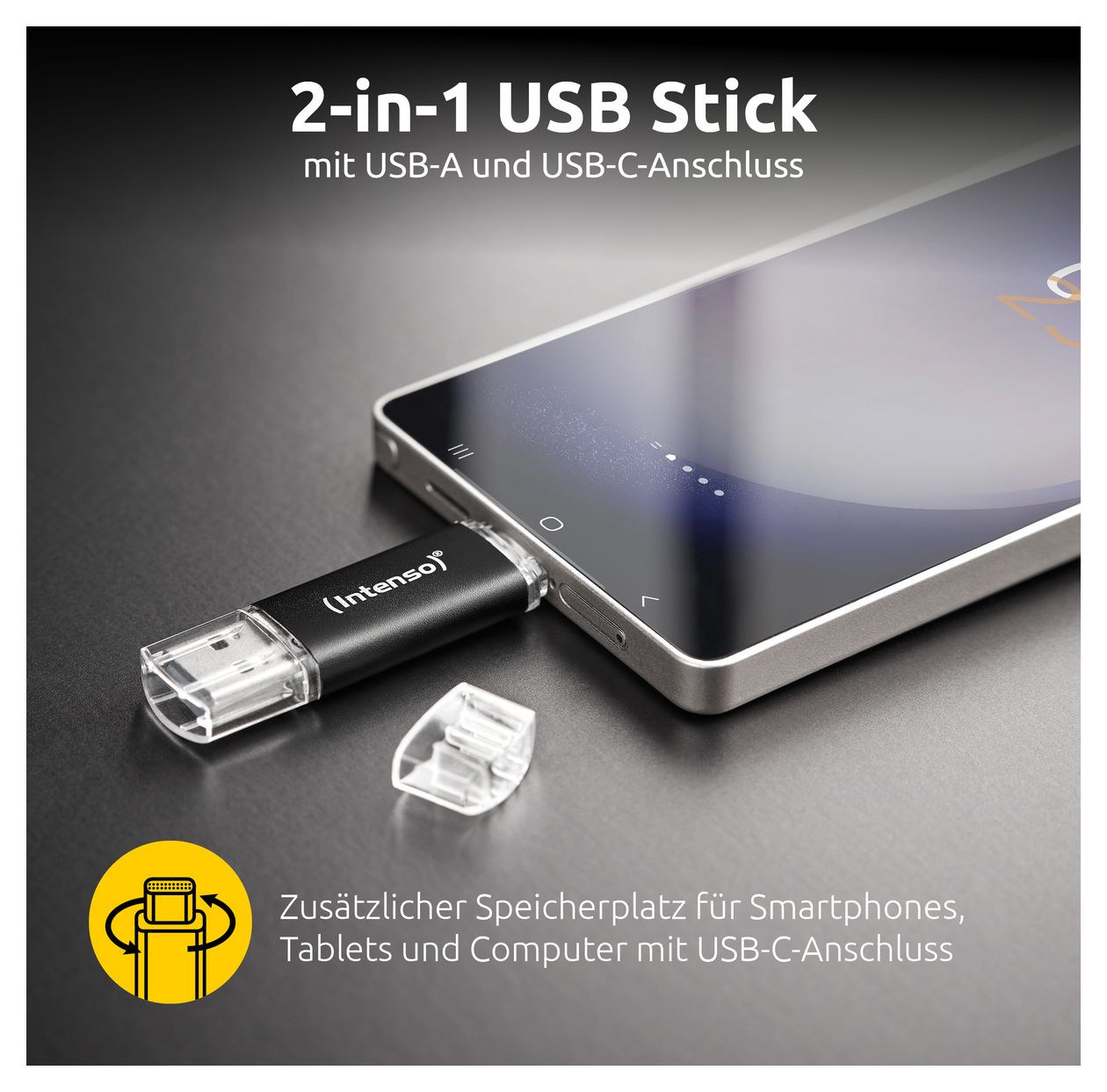 Twist Line USB Type-A / USB Type-C Stick 64 GB  (Anthrazit) 