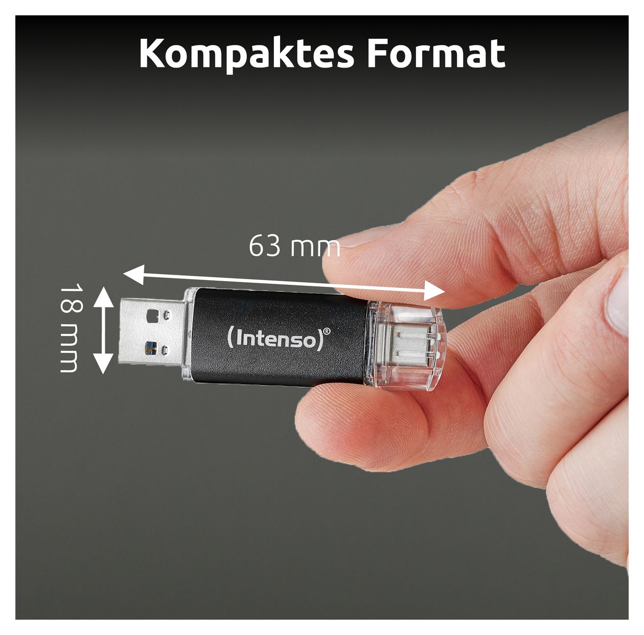 Twist Line USB Type-A / USB Type-C Stick 256 GB  (Anthrazit) 