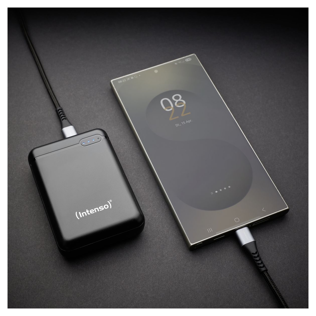 XS 10000 mAh Powerbank Micro-USB + USB Type-C  (Schwarz) 