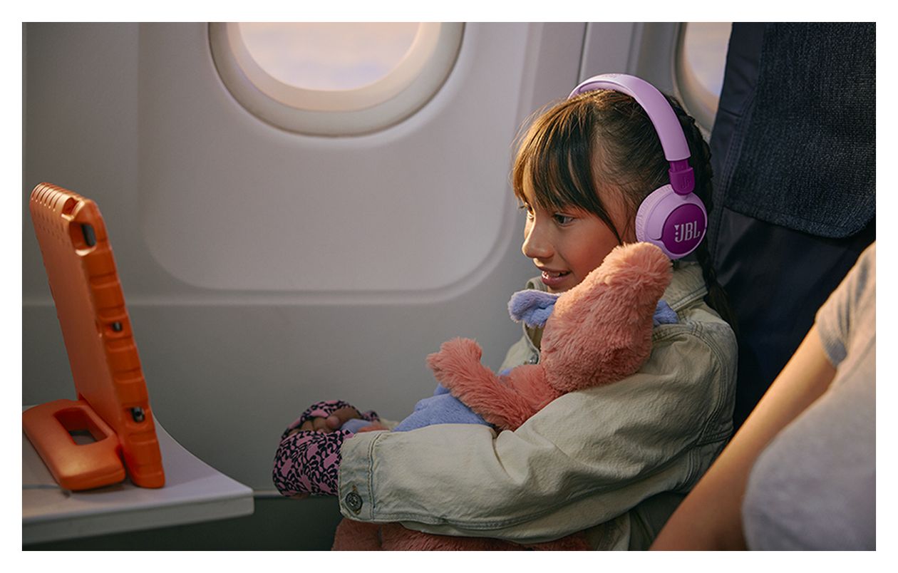 Junior 320BT Ohraufliegender Bluetooth Kopfhörer kabellos 50 h Laufzeit USB Typ-C  (Violett) 