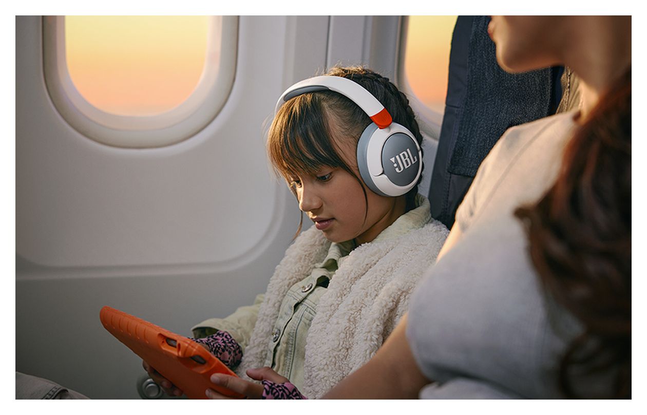 Junior 470NC Over Ear Bluetooth Kopfhörer kabellos USB Typ-C  (Hellgrau, Weiß) 