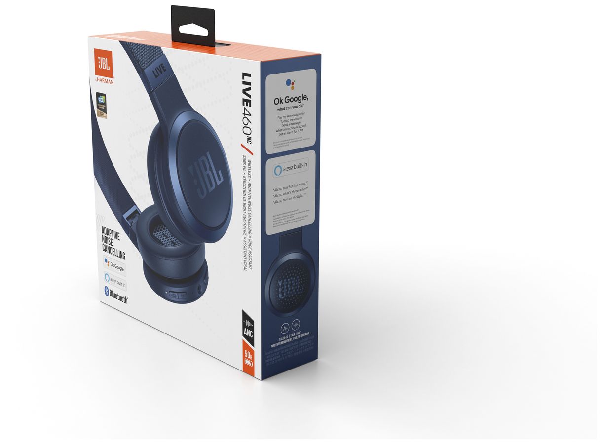 Live 460NC Over Ear Bluetooth Kopfhörer kabelgebunden&kabellos (Blau) 