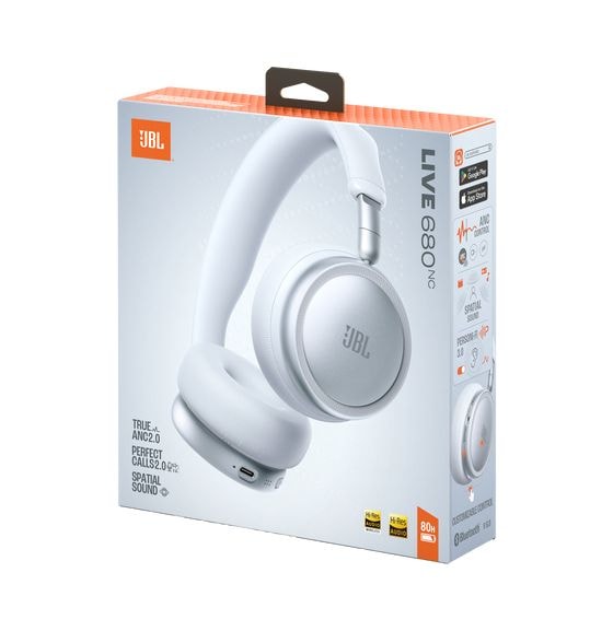 Live 680NC Ohraufliegender Bluetooth Kopfhörer kabelgebunden&kabellos 50 h Laufzeit USB Typ-C  (Weiß) 