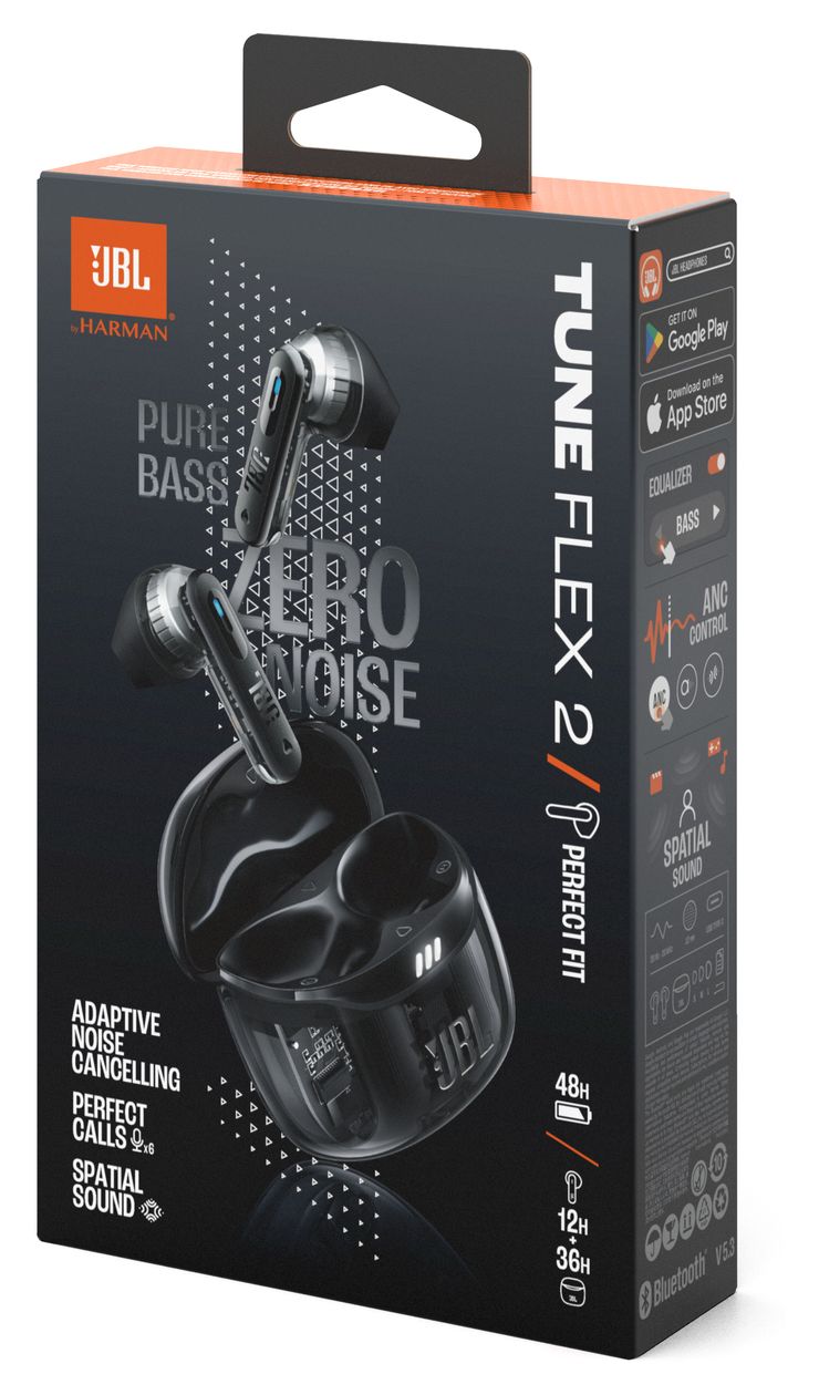 Tune Flex 2 Ghost Edition In-Ear Bluetooth Kopfhörer Kabellos TWS IP54  (Schwarz) 