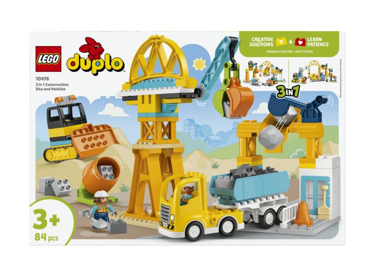 Baustelle mit Baufahrzeugen – 3-in-1-Set 