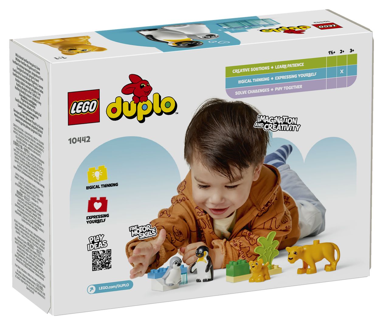 DUPLO Town Wildtier-Familien Pinguine und Löwen Bauset 10 Teile  (Mehrfarbig) 
