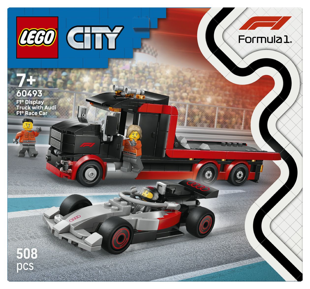 F1® Truck mit Audi F1® Rennwagen 