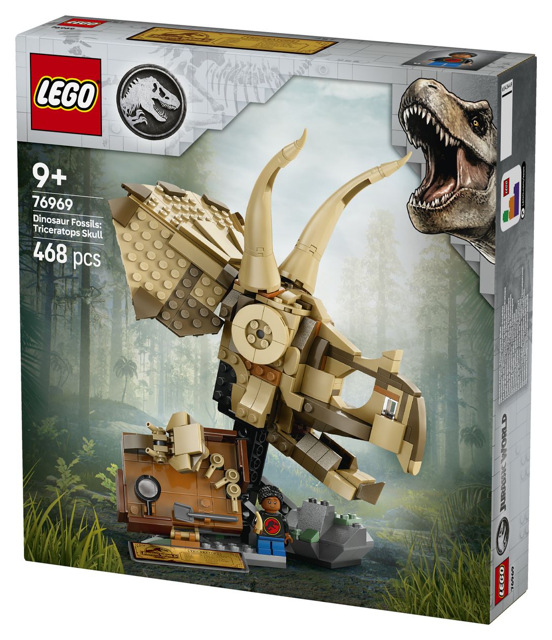 Jurassic World Dinosaurier-Fossilien Triceratops-Schädel Bauset 468 Teile  (Mehrfarbig) 