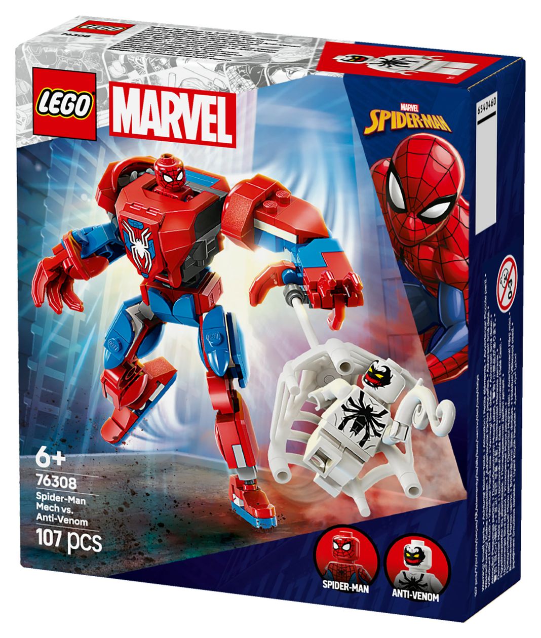 Marvel Spider-Man Mech vs. Anti-Venom Bauset 107 Teile  (Mehrfarbig) 