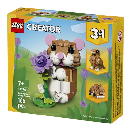 Niedlicher Hamster mit Blume 