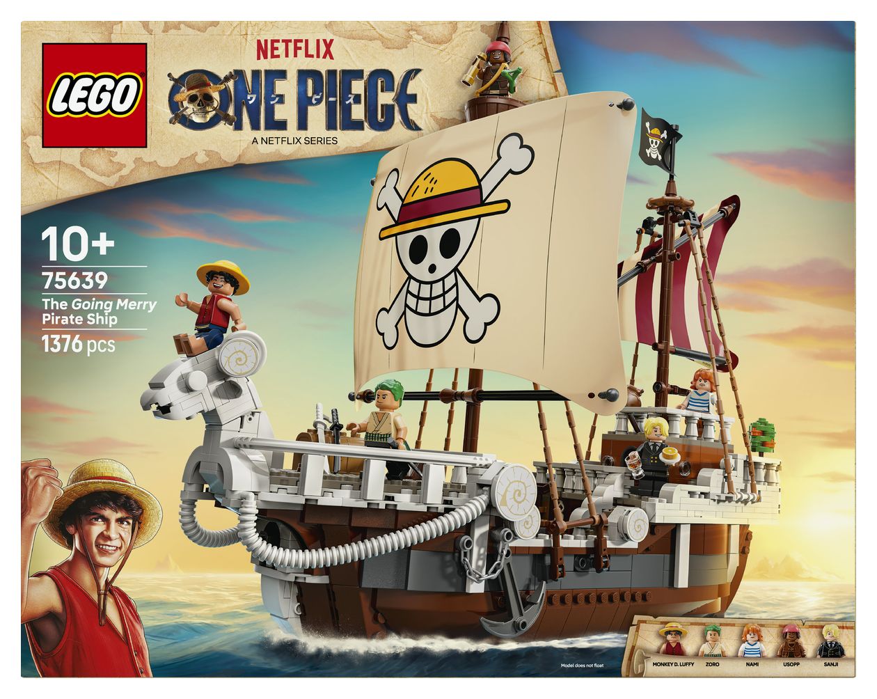 ONE PIECE Das Piratenschiff Flying Lamb Bauset 1376 Teile  (Mehrfarbig) 