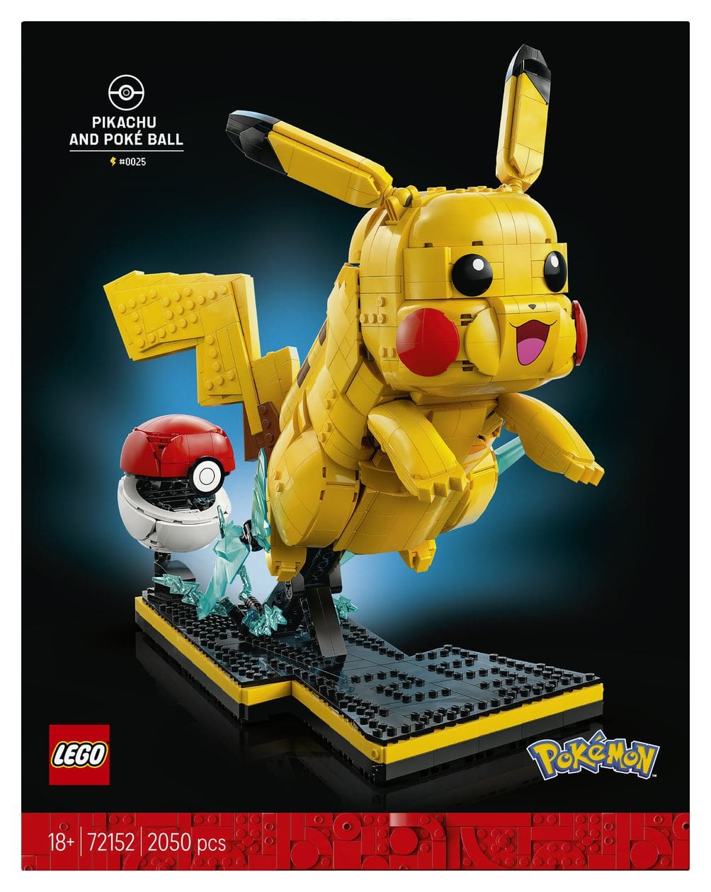 Pokemon Pikachu und Pokeball Bauset 2050 Teile  (Mehrfarbig) 