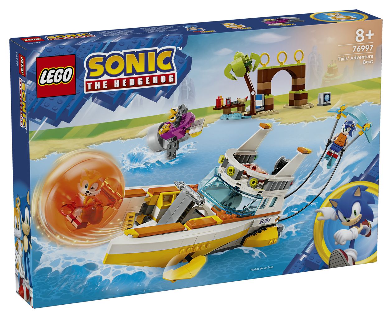 Sonic the Hedgehog Tails Abenteuerboot Bauset 393 Teile  (Mehrfarbig) 