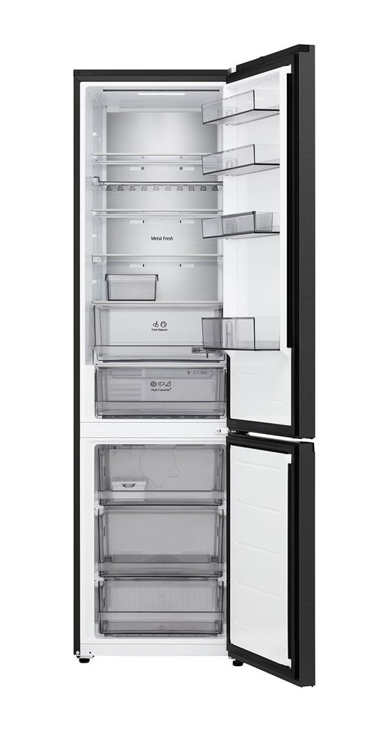 GBBS525CEV 262 l / 113 l Kühl-Gefrierkombi freistehend 175 kWh Jahr  (Schwarz) 