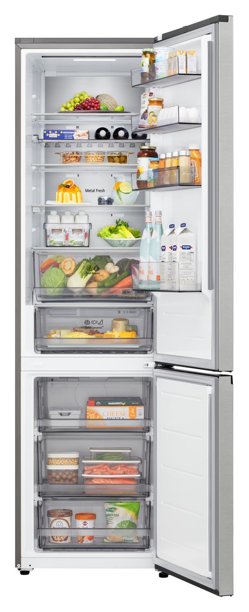 GBBS525CPY 262 l / 113 l Kühl-Gefrierkombi freistehend NoFrost 175 kWh Jahr  (Silber) 