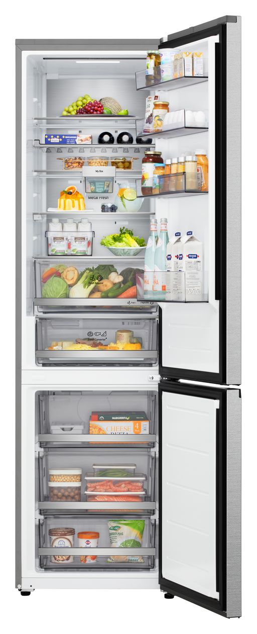 GBBS726AMB 262 l / 113 l Kühl-Gefrierkombi freistehend NoFrost 112 kWh Jahr  (Silber) 