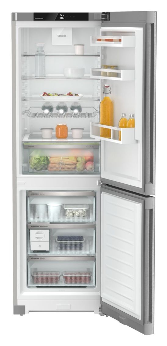 KGNsdd52Z23 227 l / 103 l Kühl-Gefrierkombi freistehend NoFrost 201 kWh Jahr  (Silber) 