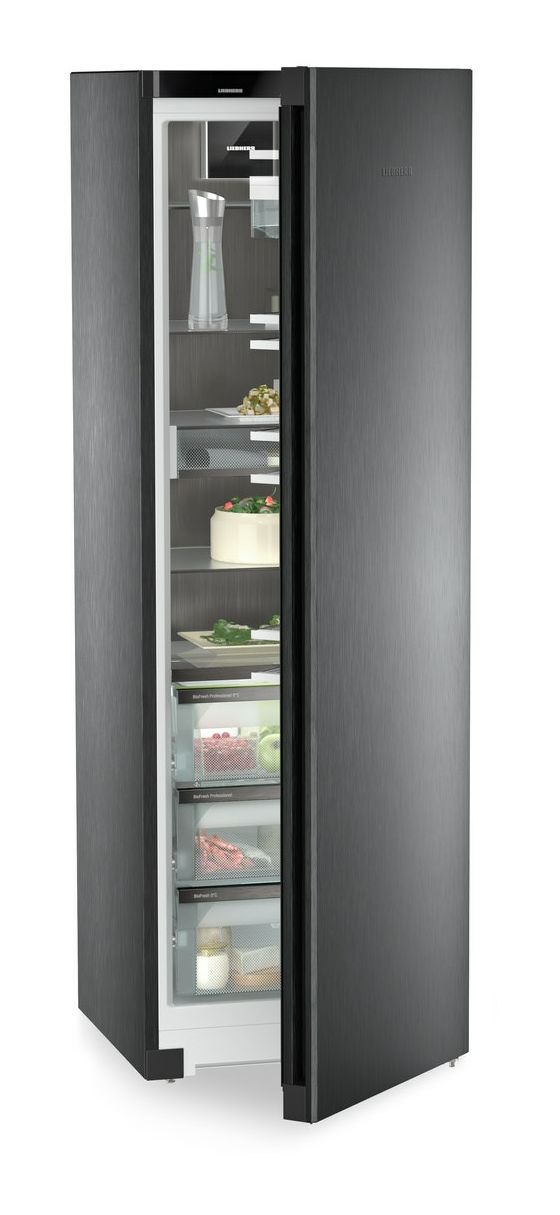 RBbsc528i-22 384 l / 384 l Kühlschrank freistehend EEK: C 107 kWh Jahr  (Schwarz, Edelstahl) 