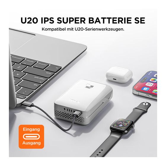 Litheli U20 Handy+ Akku-Laubbläser mit Akku 2 * 2/0Ah SE 