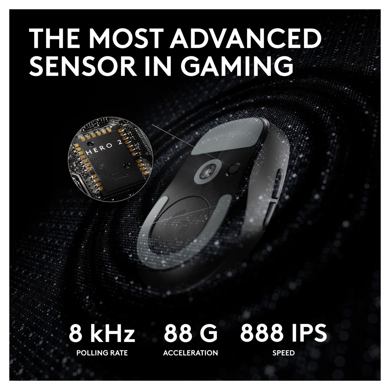 Pro X Superlight 2 32000 DPI Gaming Maus Optisch  (Schwarz) 
