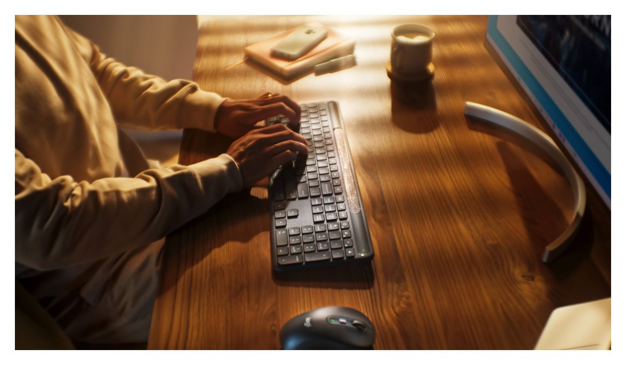 K980 Signature Slim Solar+ Universal Tastatur RF Wireless + Bluetooth 2.4 GHz  (Graphit) 