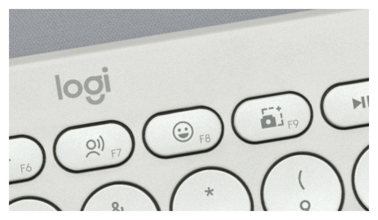 Pebble Keys 2 K380s Universal Tastatur Bluetooth  (Weiß) 