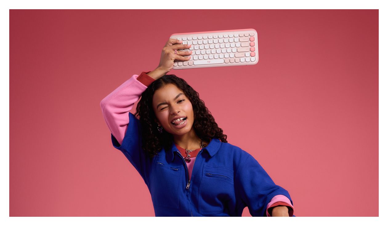 POP Icon Combo Universal Tastatur Bluetooth  (Rose) 