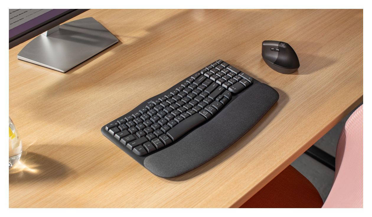 Wave Keys Büro Tastatur RF Wireless + Bluetooth 2.4 GHz  (Graphit) 