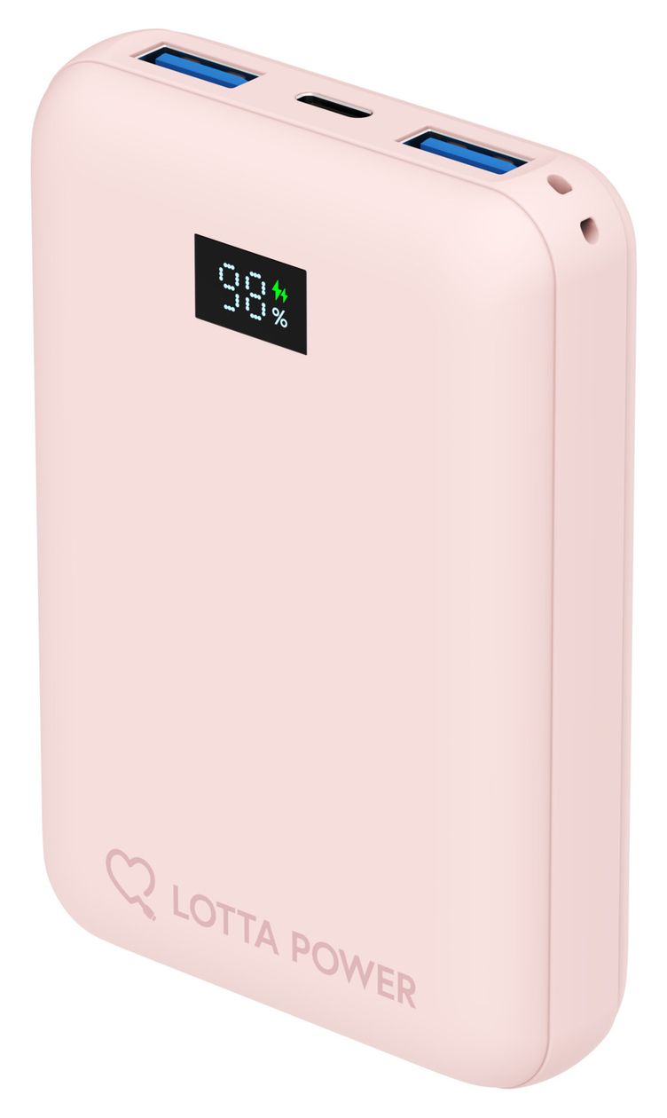 Mini 10000 mAh Powerbank USB Typ-C  (Rose) 
