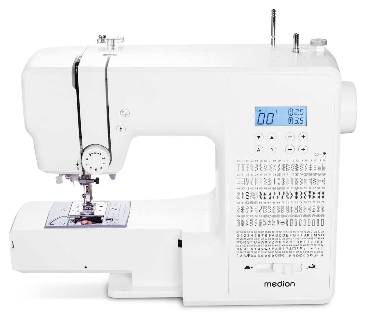 LIFE® Digitale Nähmaschine SD36 (MD11881) einstellbare Stichlänge und Stichbreite, 270 Stichmuster, Integriertes Zubehörfach, 36 Watt Motorleistung 