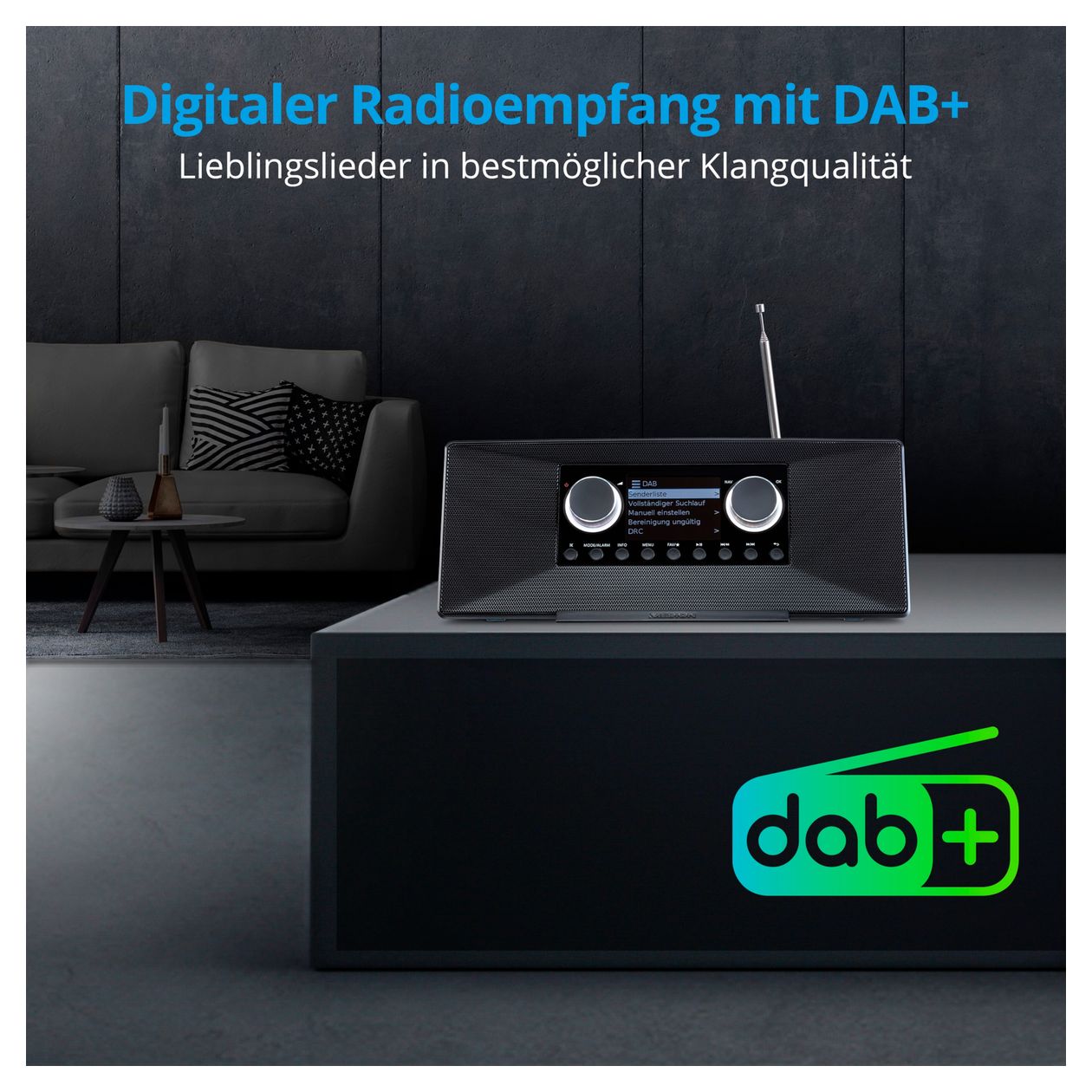 Life P85333 Bluetooth AM, DAB+, FM, MW Radio Internet  (Schwarz) 