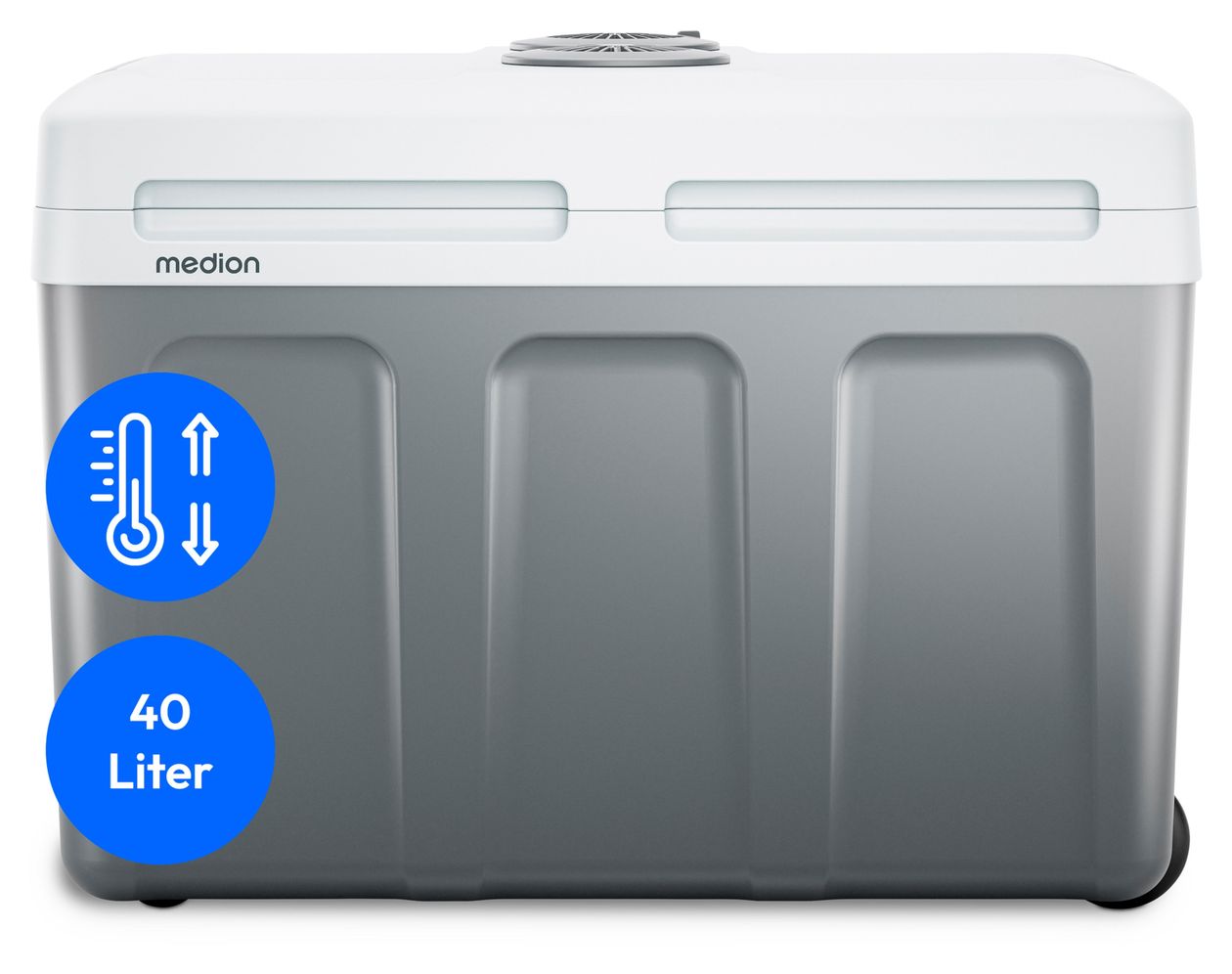 MD13102 40 l Kühlbox  (Silber, Weiß) 
