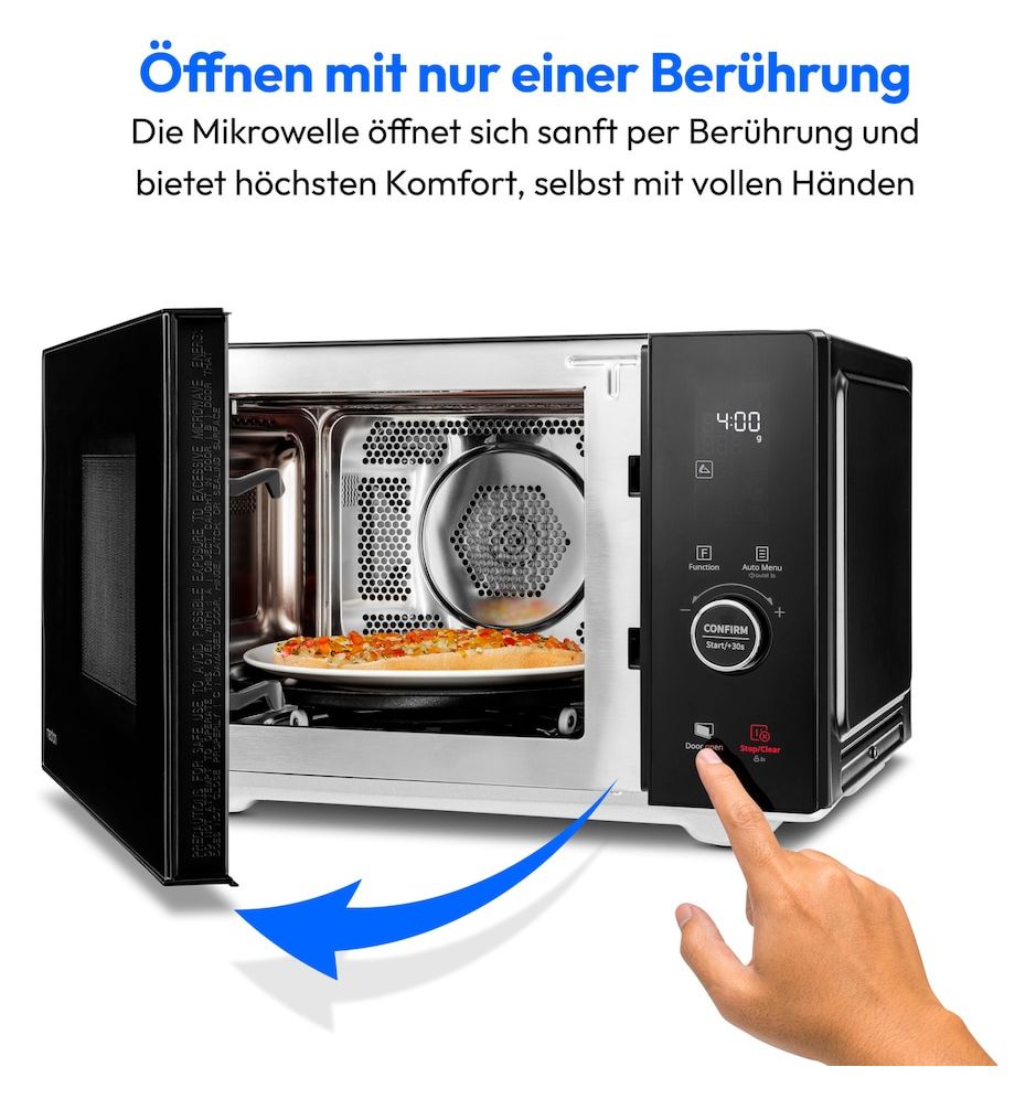 MD12041 Freistehende Mikrowelle 900 W Größe: mittel 10 Stufen Grill  (Schwarz) 