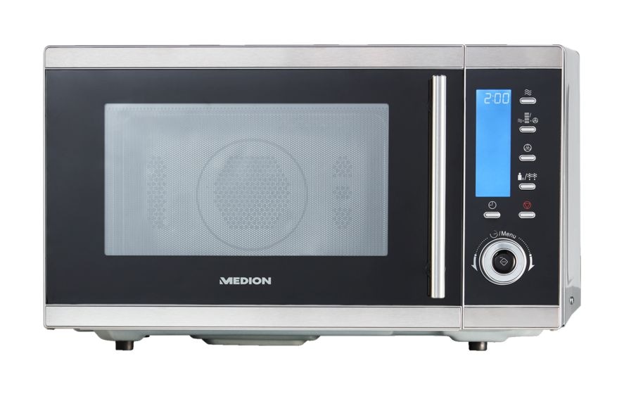 MD15501 Freistehende Mikrowelle 900 W Größe: mittel 11 Stufen Grill  (Schwarz, Edelstahl) 