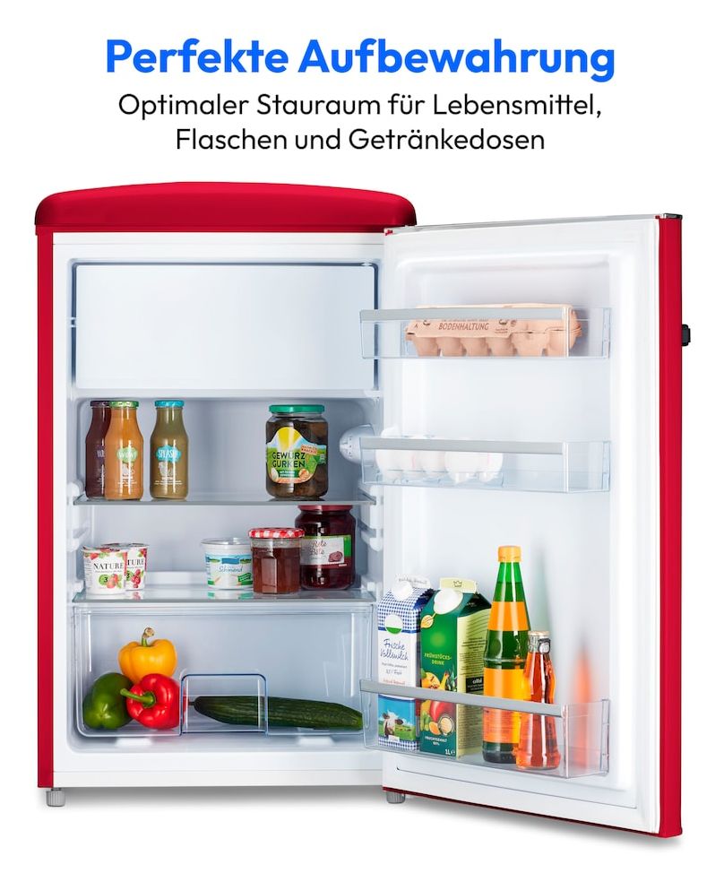 MD37790 108 l / 95 l Kühlschrank freistehend EEK: D 110 kWh Jahr  (Rot) 