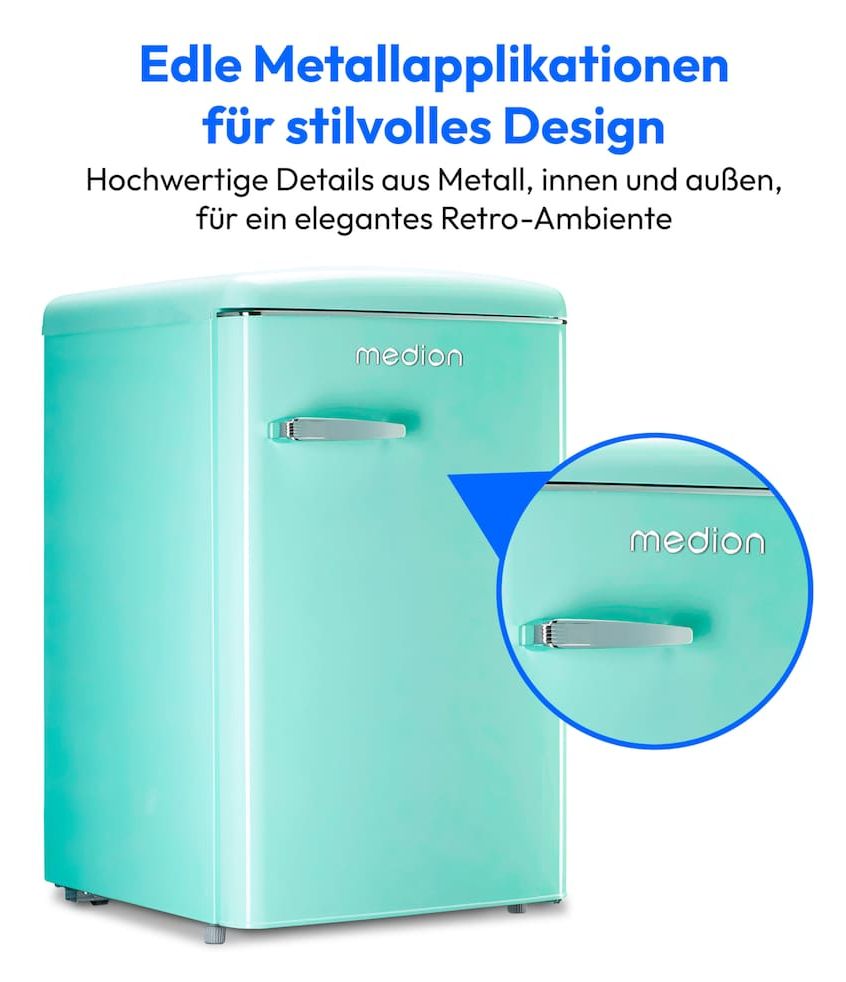 MD37790 108 l / 95 l Kühlschrank freistehend EEK: D 110 kWh Jahr  (Türkis) 