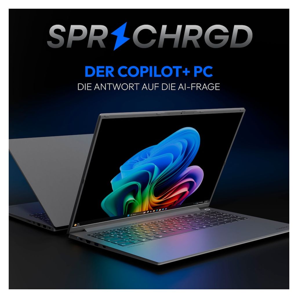 SPRCHRGD 16 S1 2K Ultra HD Notebook 40,6 cm (16 Zoll) 2880 x 1800 Pixel 32 GB Ram 512 GB SSD Windows 11 Home Intel Core Ultra 5 intern  (Grau) 